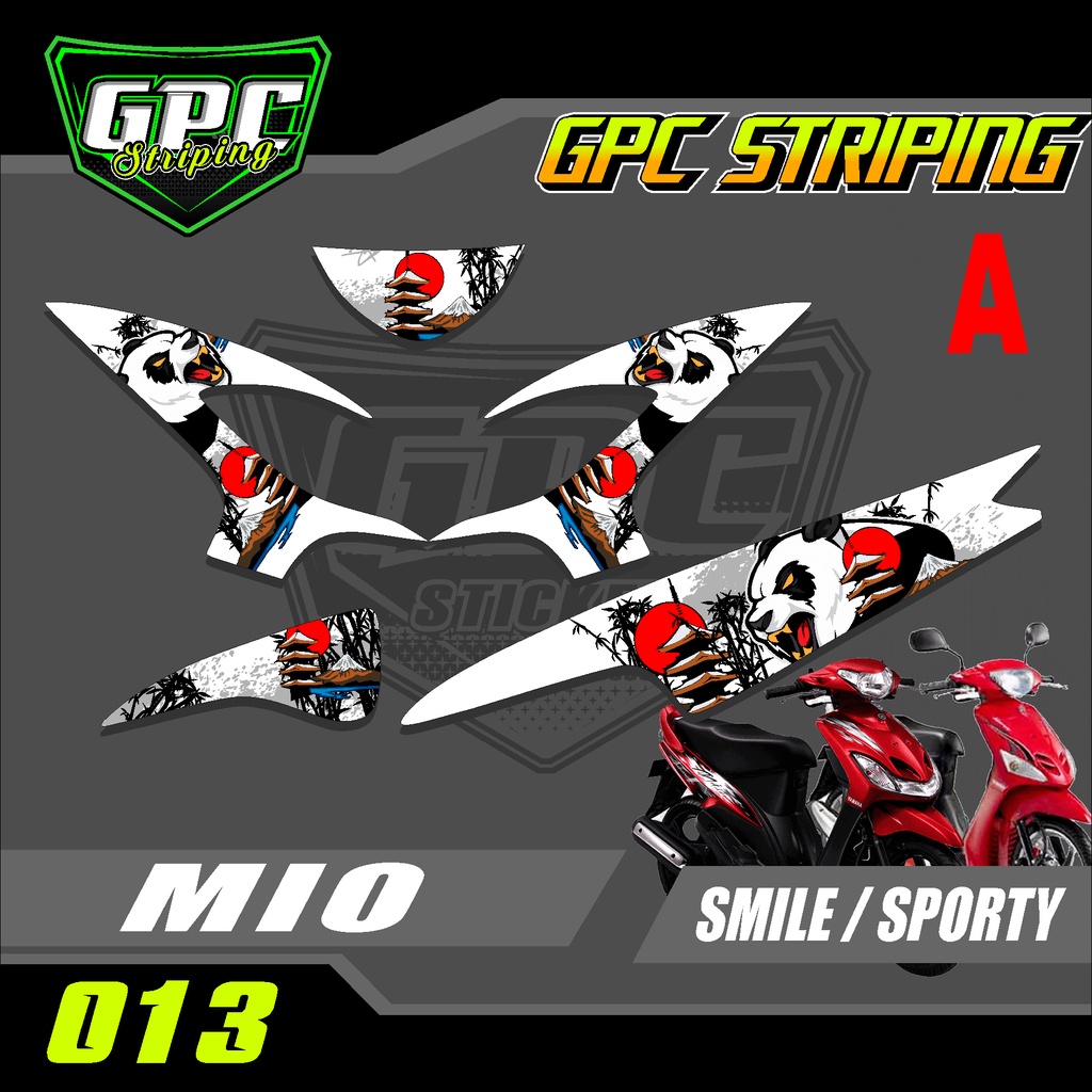 Stiker Striping Mio 110 Smile/Sporty Desain Panda GPC-013