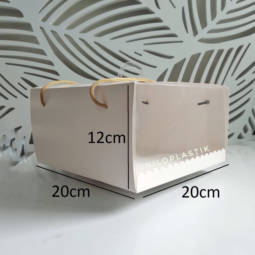 

Box Mika Pudding MBX 20x20x12 / Dus Tart / Box Parcel Window / Box Mika Polos @5pcs