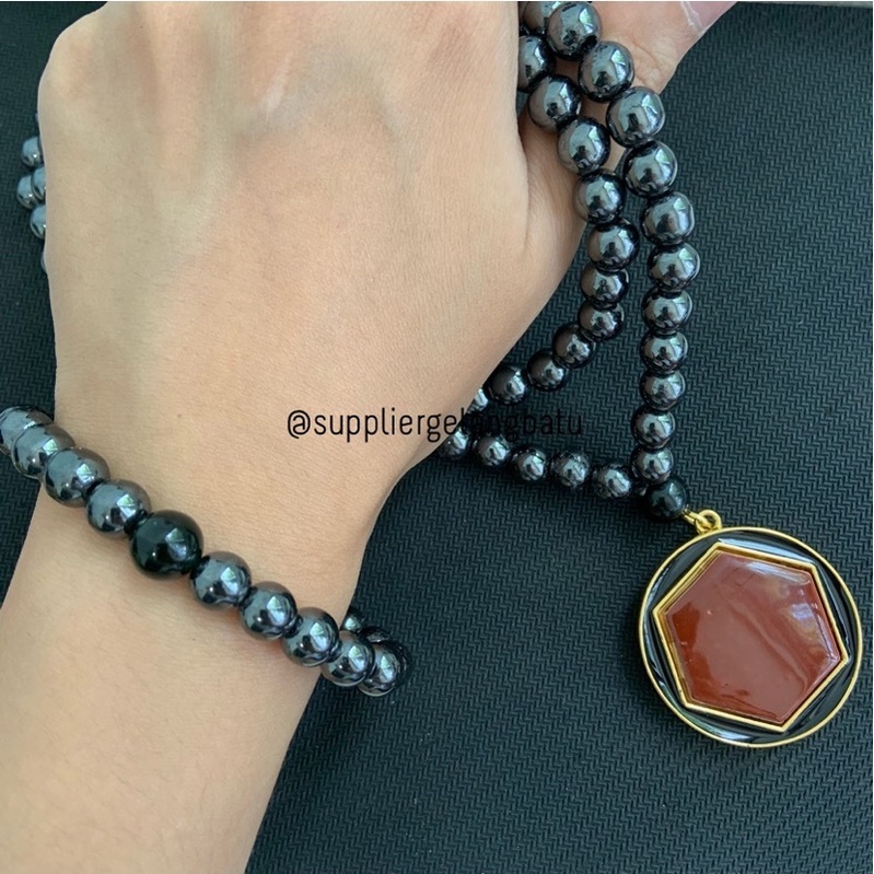 GANNAMYONG ALLAH GOLD BLUSTIN BLACK JADE HEMATITE KESEHATAN