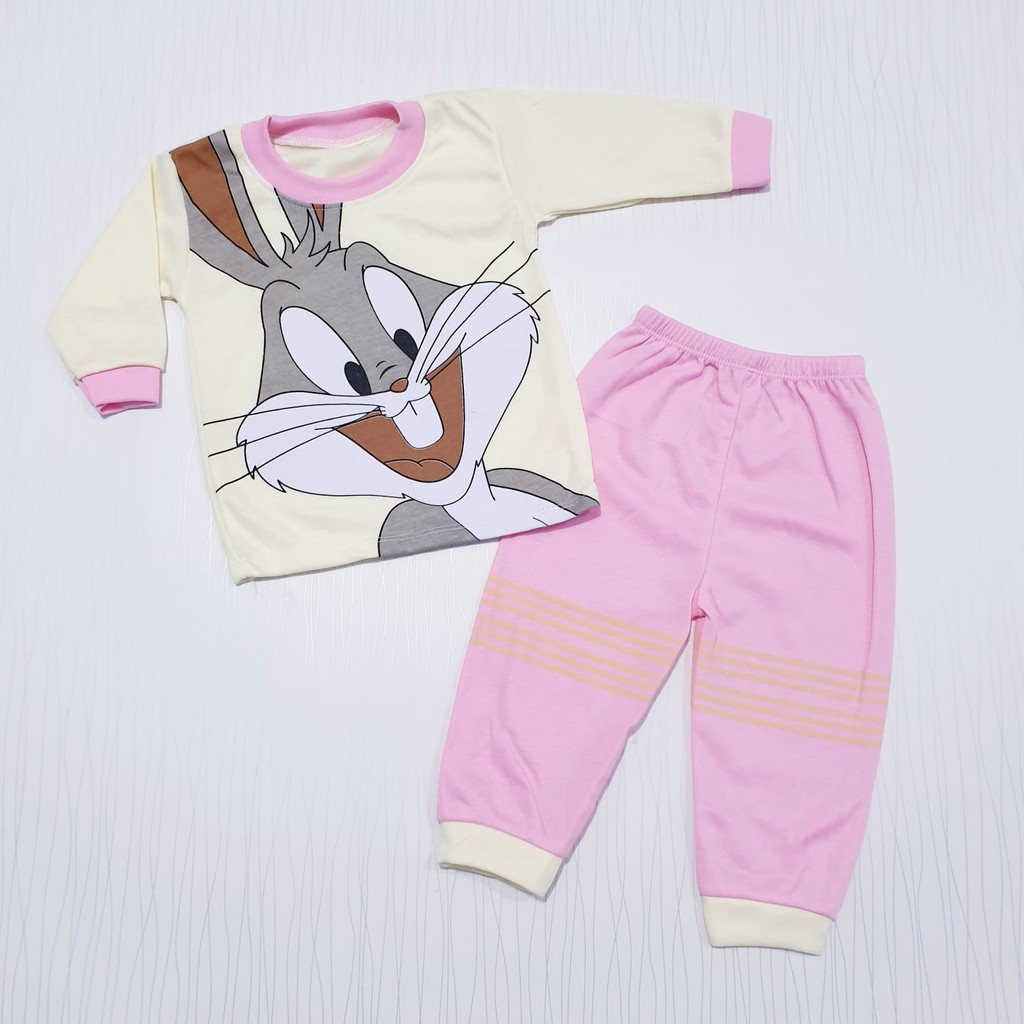 baju tidur set piyama anak kelinci setelan panjang piyama baju bayi