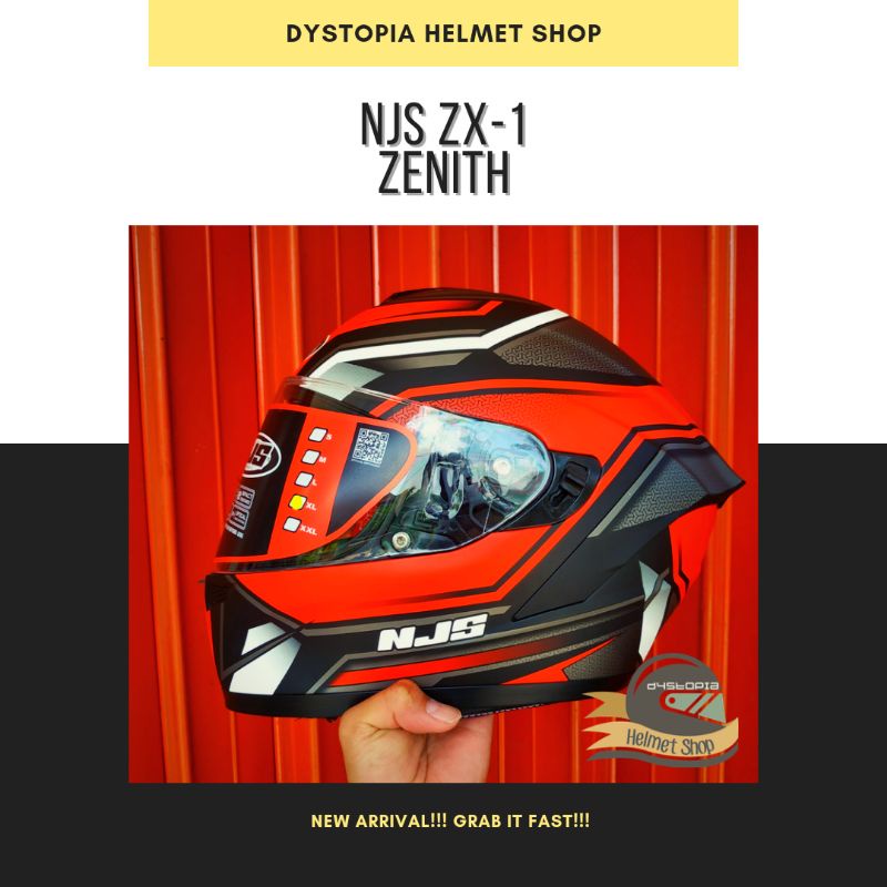 NJS ZX1 Zenith NJS ZX-1 Zenith NJS Fullface not NJS Kairoz NJS Offical Helmet