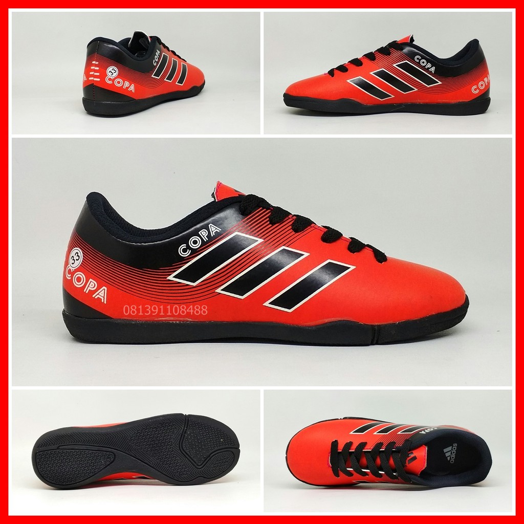 Sepatu Futsal Anak Adidas Copa Merah Hitam Kids