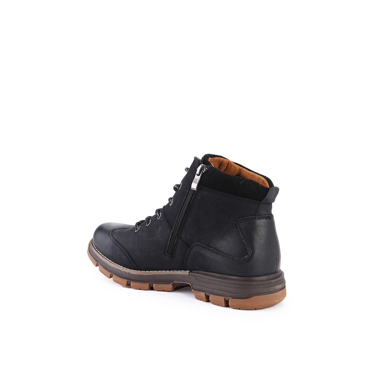 SEPATU BOOT CASUAL JIM JOKER PRIA ORIGINAL KULIT ASLI HITAM JJ24