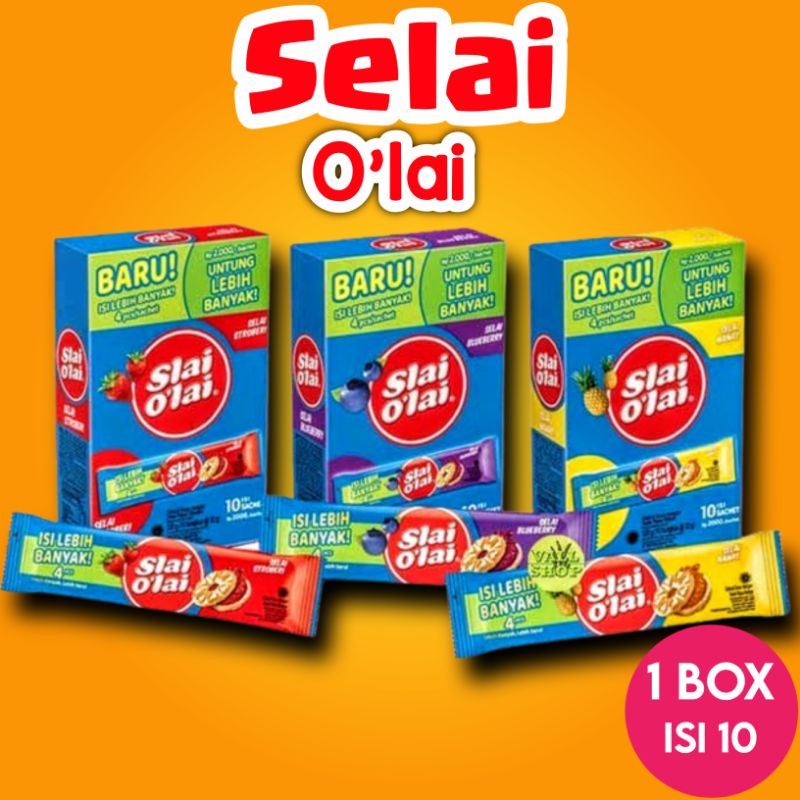 

Roma Selai Olai 32 gr 3Varian Rasa Strawberry - Nanas - Blueberry - 1 box - 10pcs