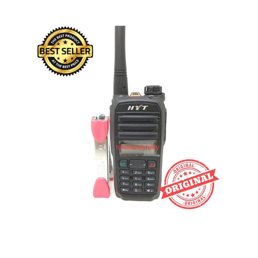 HANDY TALKY HYT TC-580 UHF 350-390MHZ NEW ORIGINAL GARANSI RESMI POSTEL