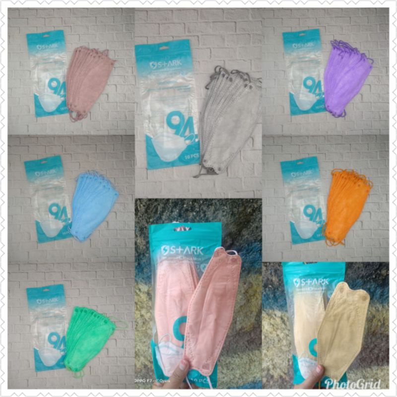masker stark kf94 kf 94 warna warni original isi 10 pcs