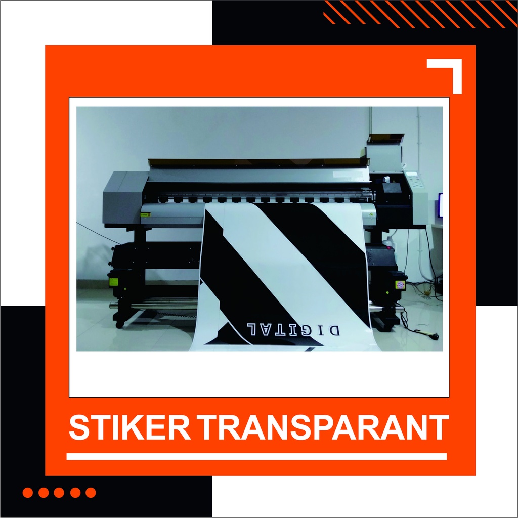 Jual STIKER VINYL/RITRAMA TRANSPARANT UKURAN 1 M + laminating + cutting