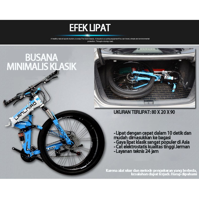 26 inch sepeda gunung sepeda lipat sepeda Folding Bicycle Sepeda Olahraga-8