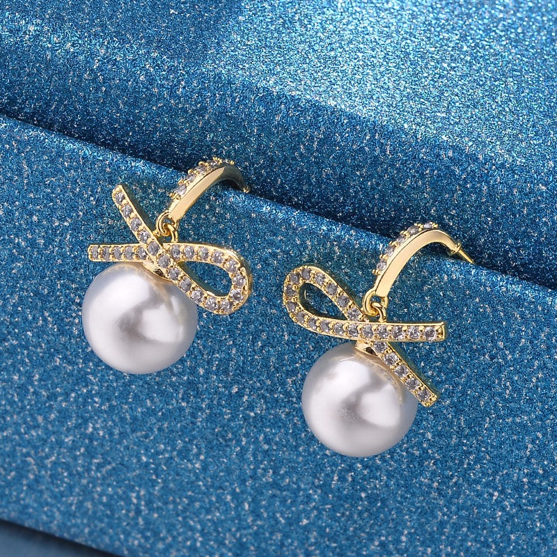 Anting s925 Sterling Silver Hypoallergenic Aksen Mutiara Gaya Korea