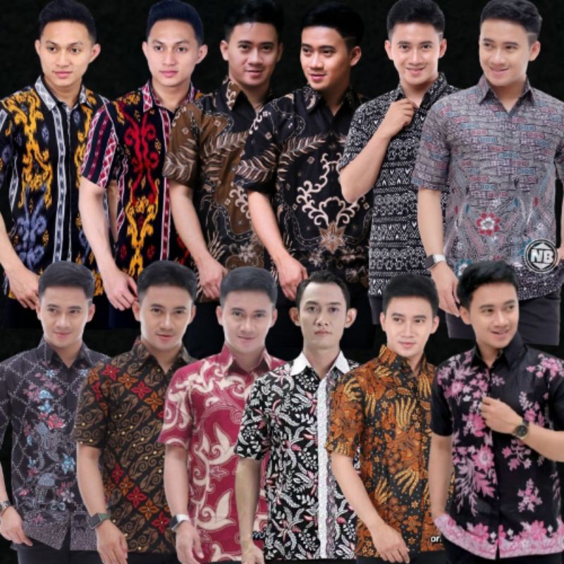 Kemeja baju hem batik pria seragam kantor jlantir