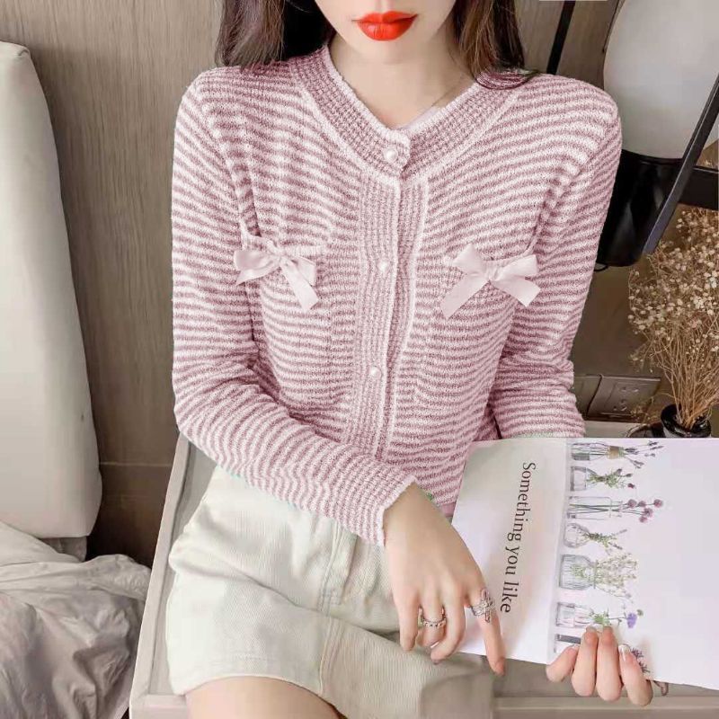 MDLV ~ C498 LILIACE LONG SLEEVE TWED KNIT CARDIGAN/ KARDIGAN KOREA KEKINIAN / KARDIGAN RAJUT IMPORT