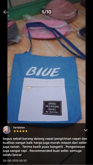 TOTEBAG RESLETING SAKU BUBILIAN