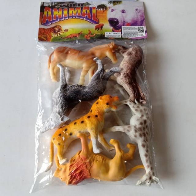 Mainan Anak Figur Wild Animal Mainan Binatang Karet