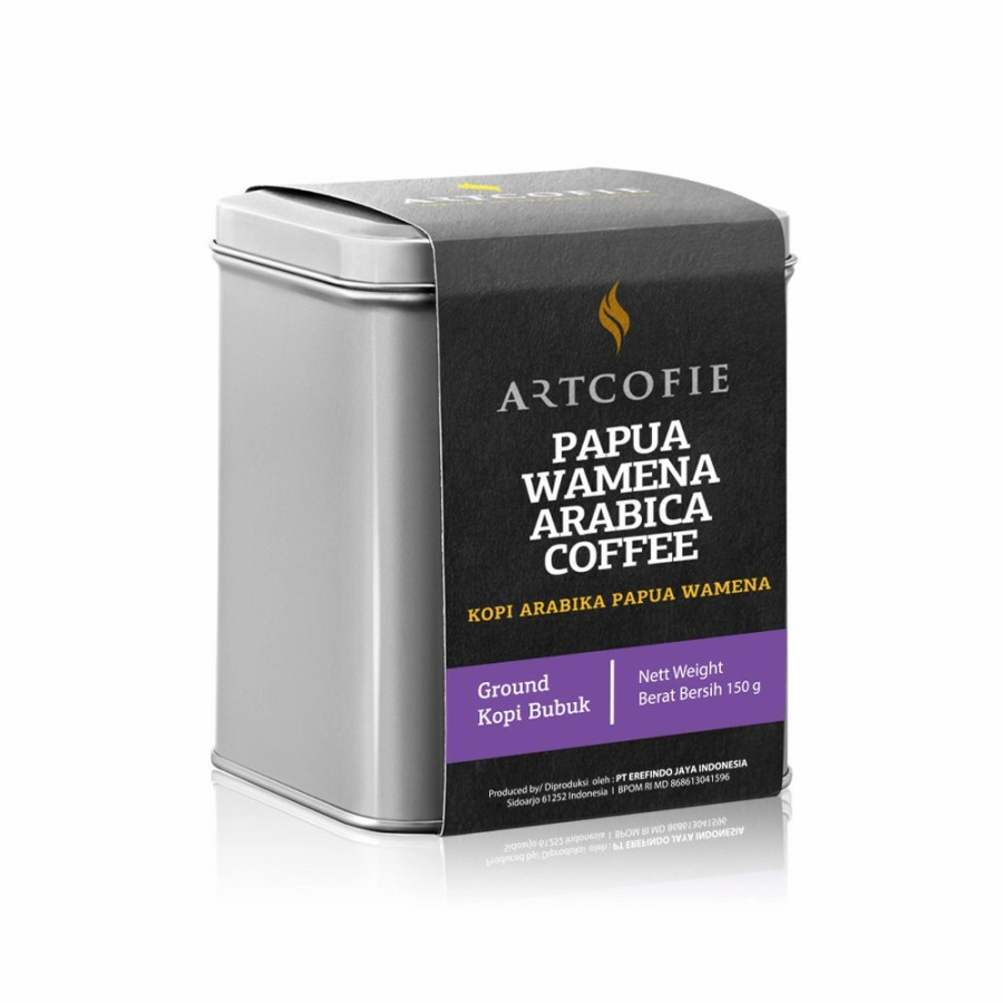 

Artcofie Kopi Papua Wamena Arabica Tin Box Ground/Bubuk 150gr