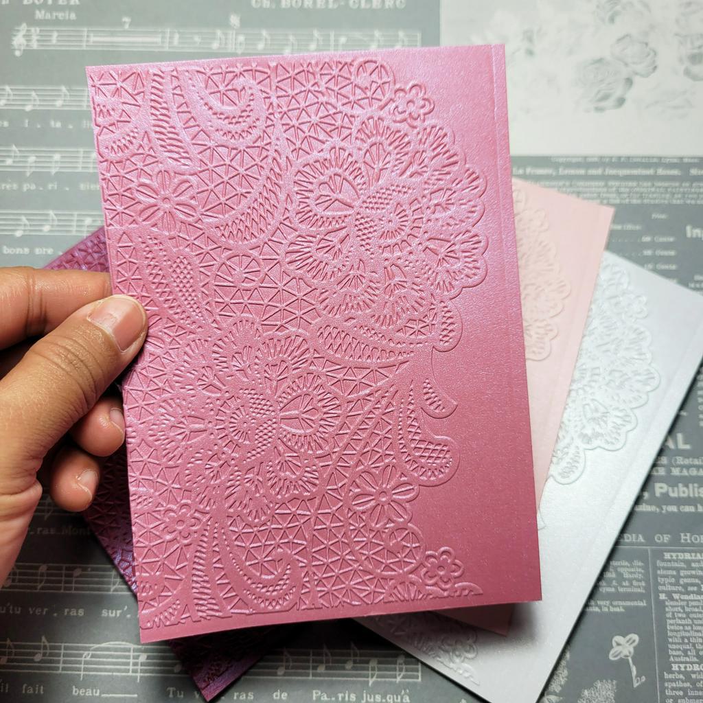 

Kertas Emboss Paper - FLOWER LACE (Embossing Paper Folder)