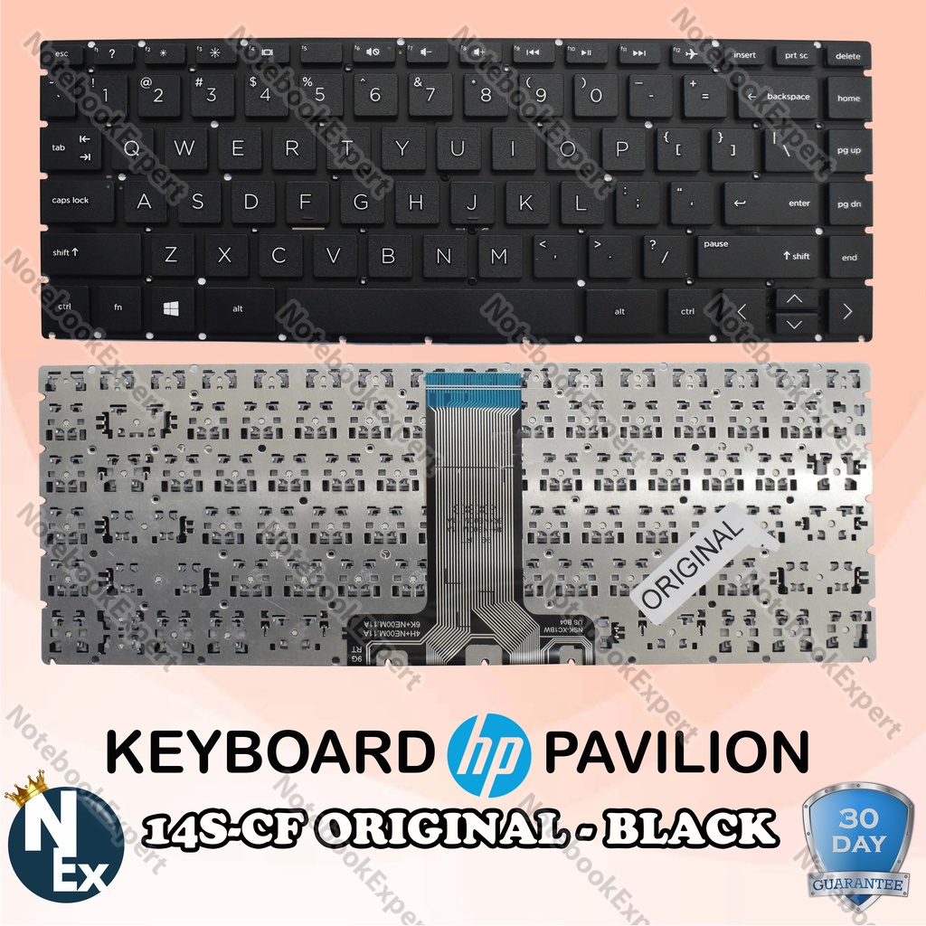 Keyboard HP Original 14s-CF 14S-DK 14S-DF 14-DG 14-DF 14-CF Black