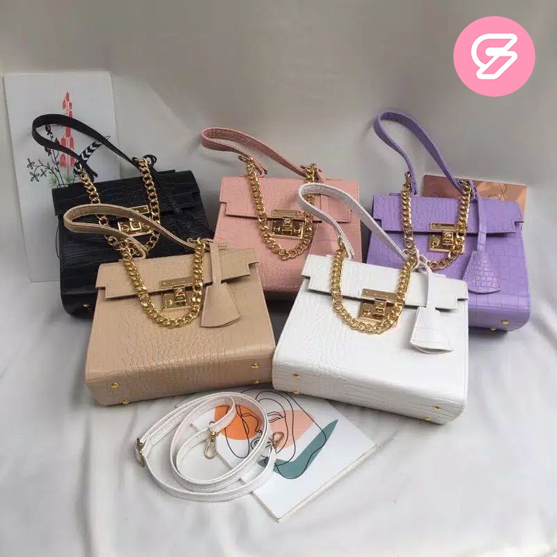 batam - Tas Andin Croco Besar / Tas Selempang Wanita  Kekinian Viral Terbaru