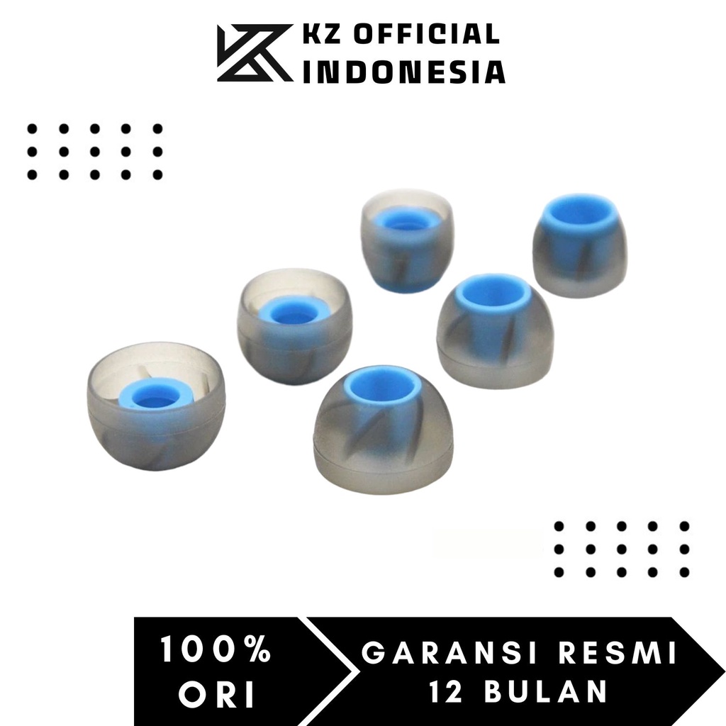 KZ Silicone Eartips Blue Wide Bore