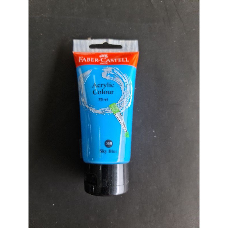 

cat acrylic faber castell colour warna sky blue 75 ml