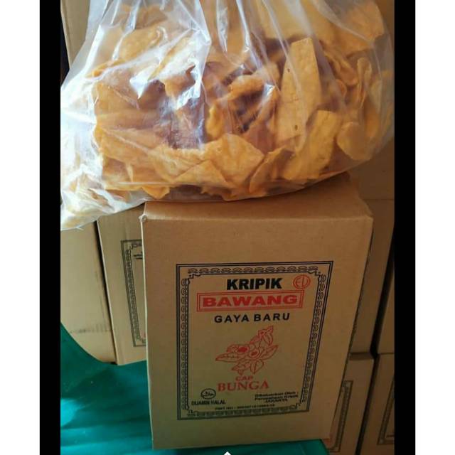Keripik bawang cap bunga