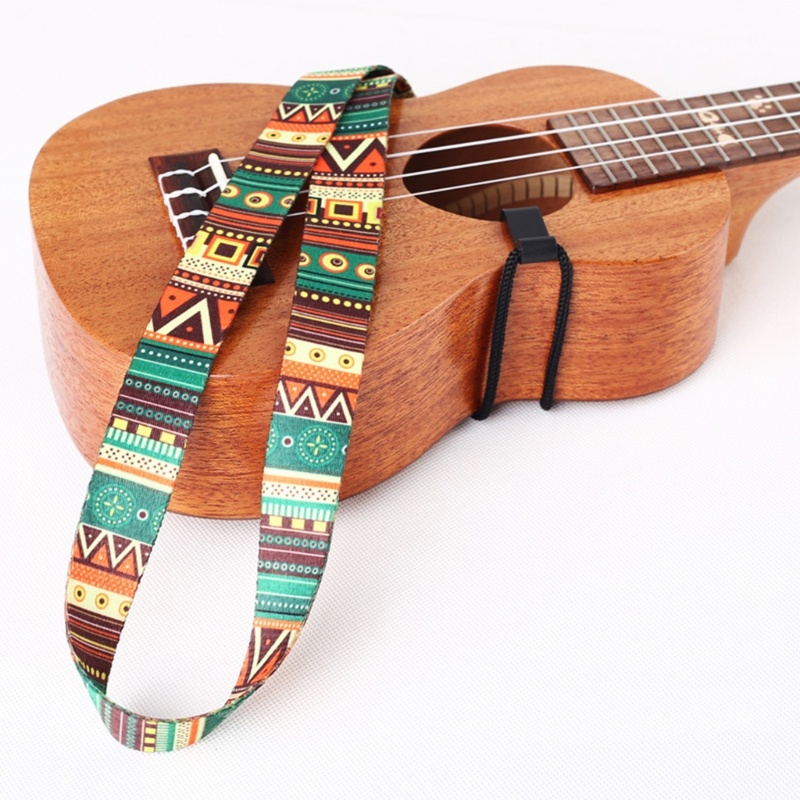 Sun Strap Bahu Ukulele Model Clip On Adjustable Motif Etnik Untuk Anak