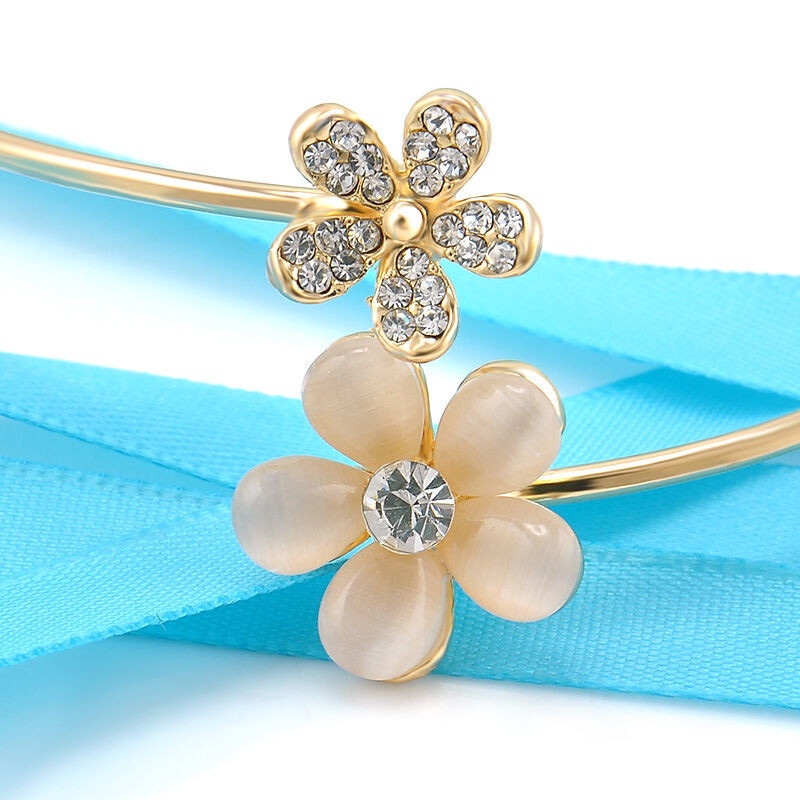 Gelang Daisy Emas Bata Air Membuka Disesuaikan Korea Wanita Aksesoris Fashion Bracelet