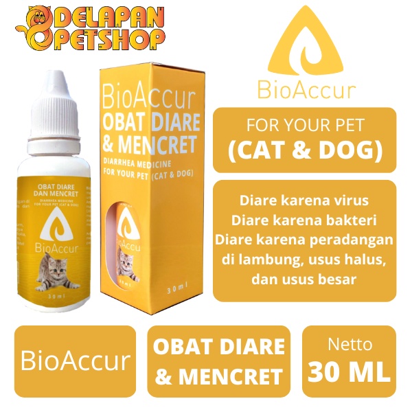 BioAccur Obat Diare &amp; Mencret 30 ml for Cat &amp; Dog untuk Kucing dan Anjing