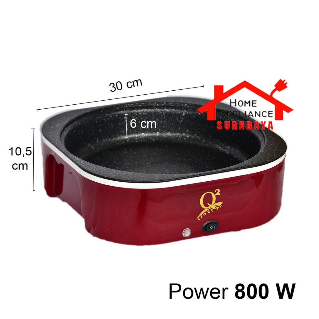 Panci Wajan Penggorengan Listrik Elektrik Anti Lengket 30 CM Q2 8534