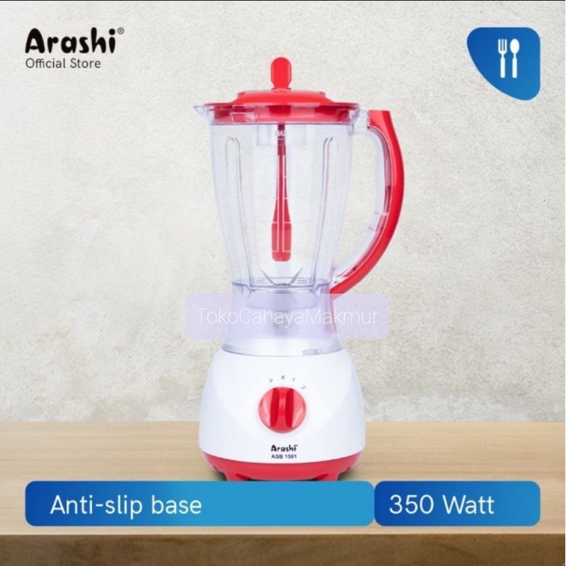 Arashi Stand Blender ASB 1501 1.5L - Pelumat,Jar Plastik,3 Mode Speed