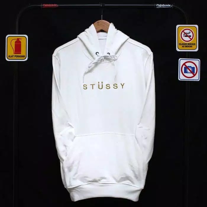 Bisa (COD) Jaket Sweater Stusy Hoodie STUSSY Boardir Polos Premium Bahan Teball