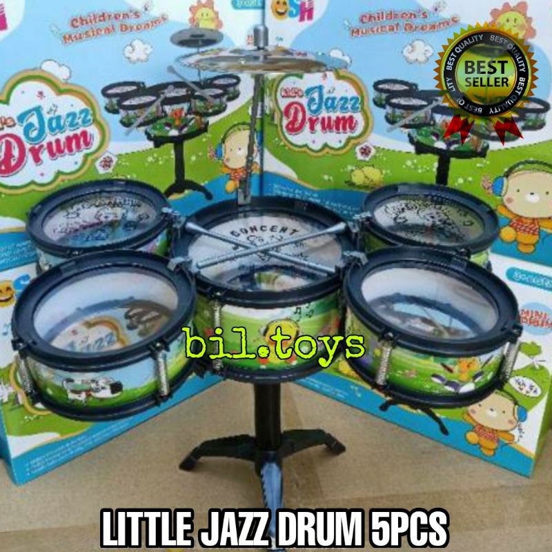 MAINAN ANAK LAKI LAKI JAZZ DRUM MAINAN ANAK DRUM SET LENGKAP 6PCS IN 1 MAINAN DRUM PUKUL