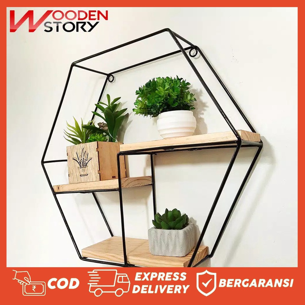 Hiasan Dinding - Dekorasi Dinding - Rak Dinding - Dekorasi Besi - Rak Besi- Hiasan Dinding Besi