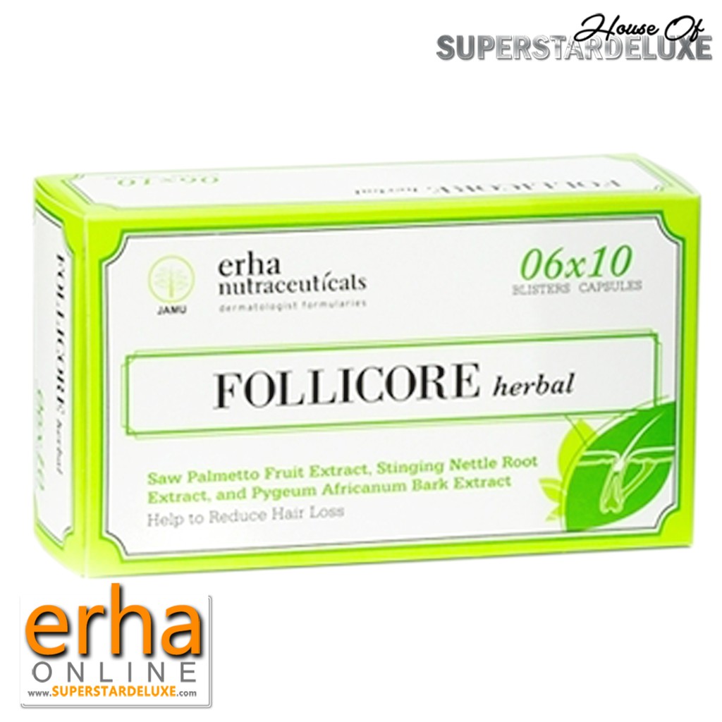 Erha Follicore Herbal Suplemen Rambut 1 Box 60 Capsules Indonesia