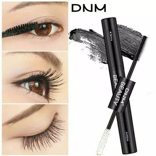 DNM Mascara - DNM Black Mascara 4D Silk Fiber - Maskara Original DNM Waterproof - Pemanjang Bulu Mata Waterproof Longlasting