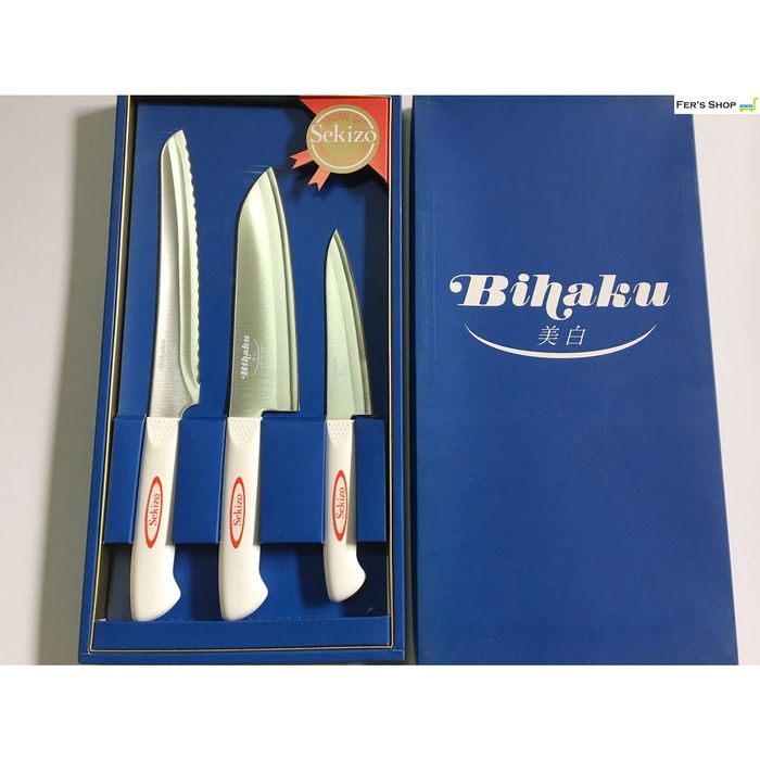 Pisau Dapur / Pisau Dapur Bihaku Set Jepang (Isi 3) / Pisau Dapur / Pisau Jepang
