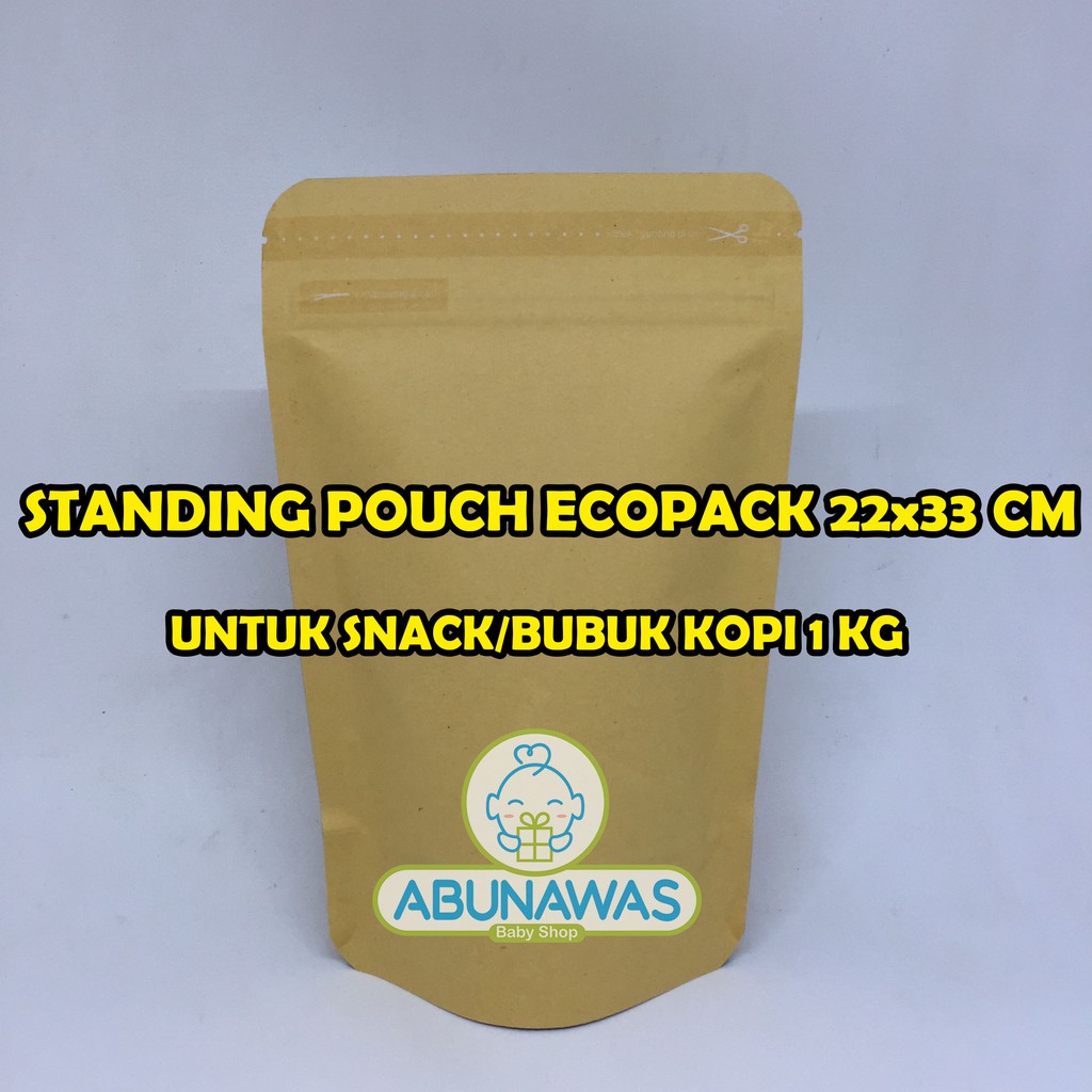 Kemasan Ecopack 22x33 cm merk Kpack / Standing Pouch Ecopack