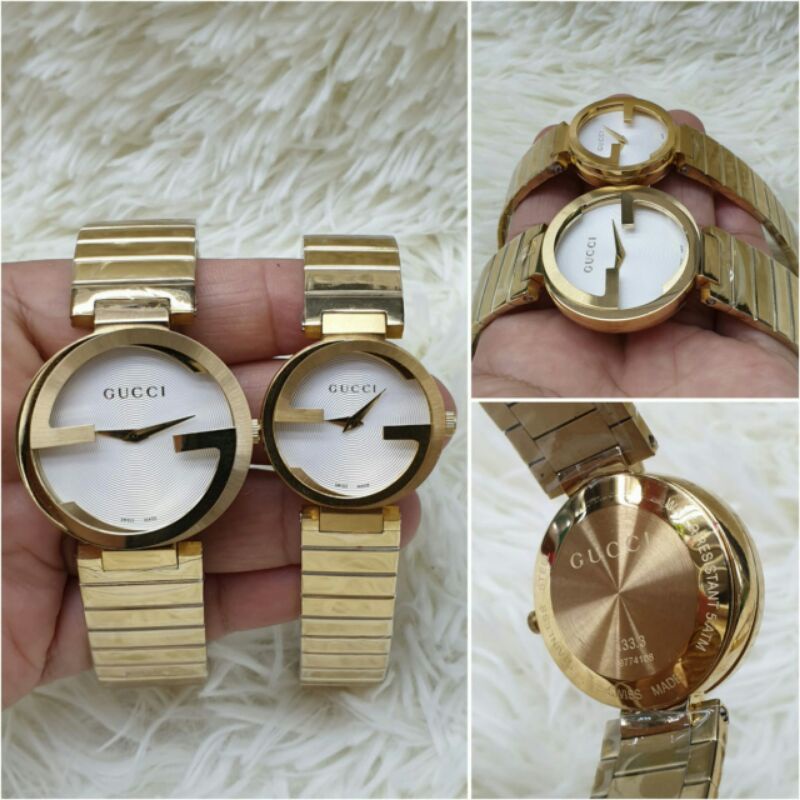 jam tangan couple gucci batre stainless steel kualitas original