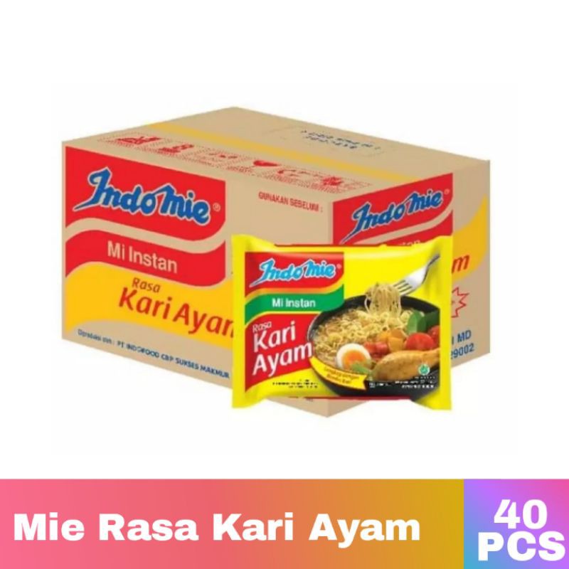 

Indomie kari ayam | mie rebus rasa kari ayam 1 dus( 40pcs)