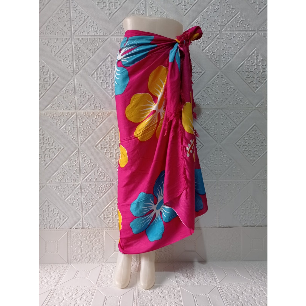 Kain Pantai//Sarung Pantai//Selimut Bali//Selendang Pantai//Kain Warna//Kain Batik//Kain  Aksesories//Motif Sari Bunga-Pink