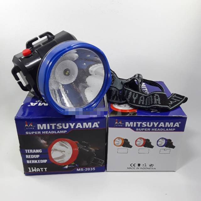 COD Senter kepala baterai headlamp Mitsuyama MS-2035