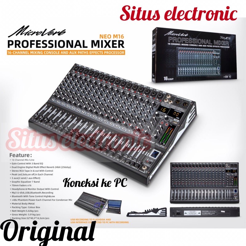 mixer microverb neo m16 original mixer 16 channel effect digital 16 dsp full model ashley super m16