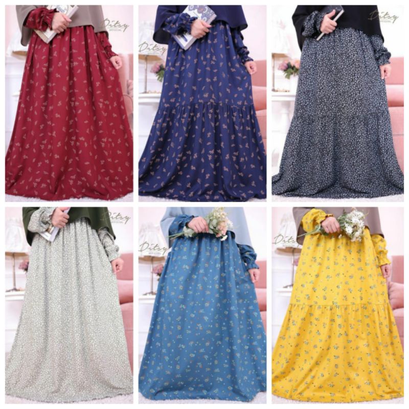 DITSY NIGHTGOWN FEBRUARI 2022 CACTUS MAROON CACTUS DARKBLUE LEO BLACK LEO SAGE ALORA DEEPTOSCA ALORA