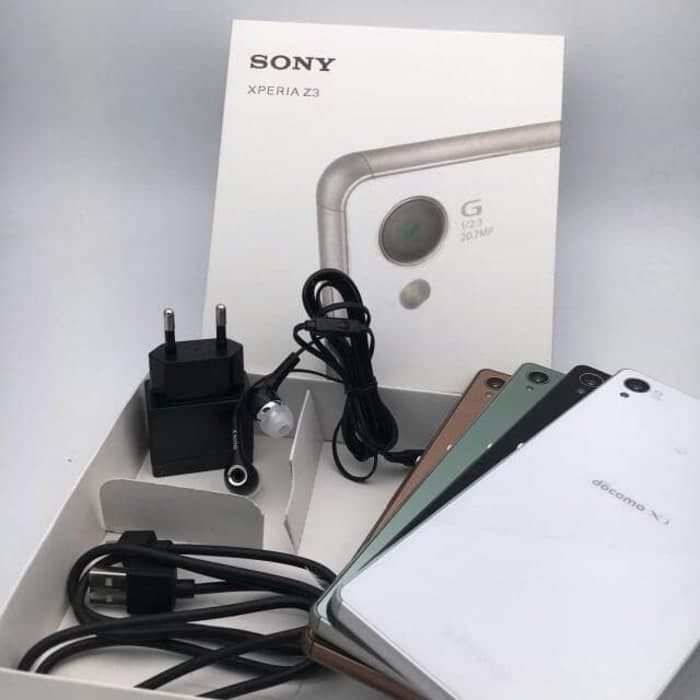Original Sony experia xperia Z3 Docomo Ram 3gb 32gb 4g LTE  Second Fullset Lengkap Mulus Murah