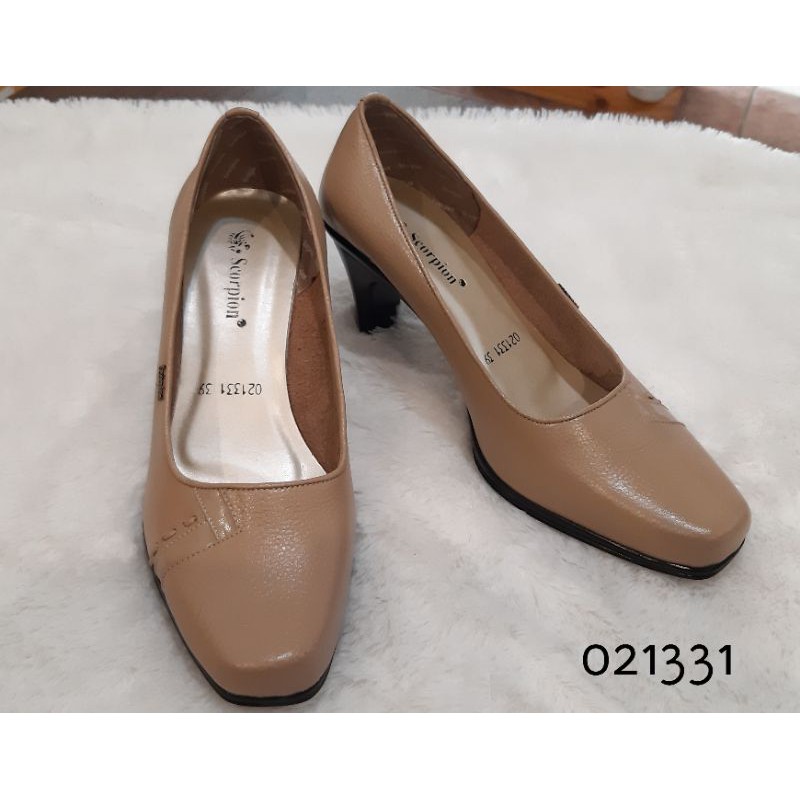 SCORPION SEPATU WANITA KULIT ASLI FORMAL KERJA MURAH