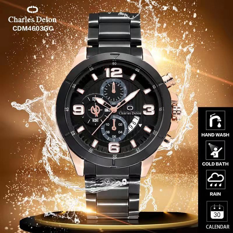 Jam Tangan Pria Charles Delon Water Resistant Watch