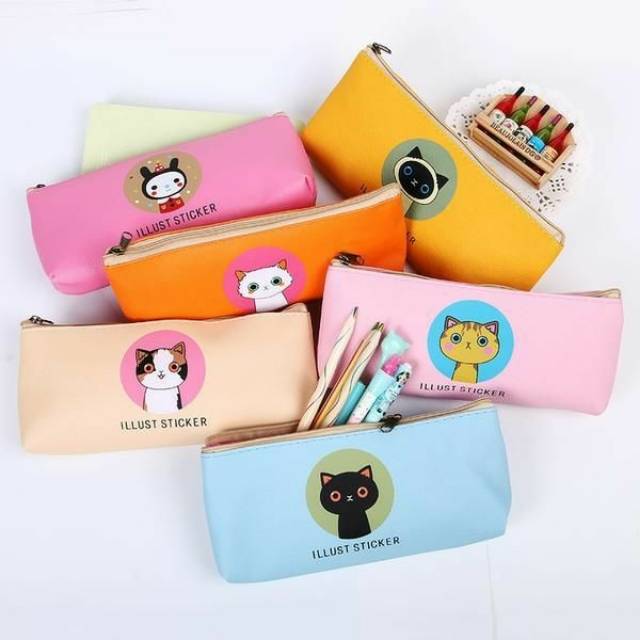 

Cats Pencil Case Tempat Kotak Pensil Kucing Binatang Animal