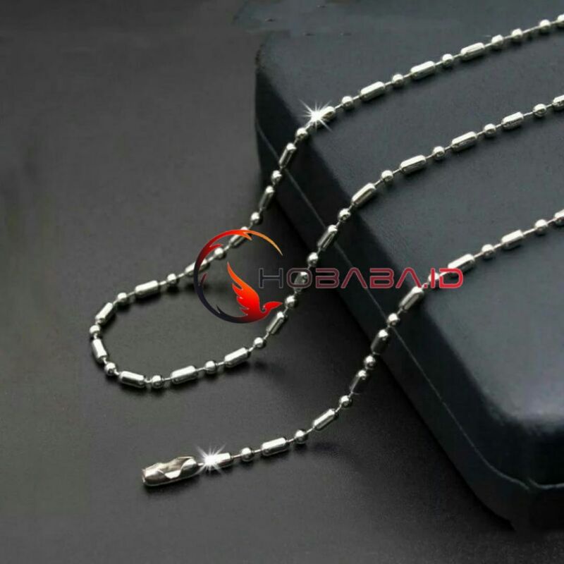 Kalung Rantai MCI titanium Biji bambu