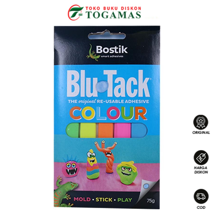 

READY !! LEM BLU TACK COLOUR 75G BOSTIK