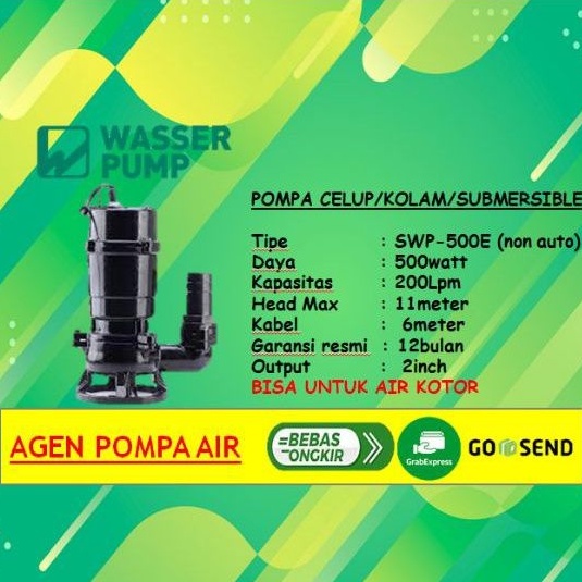 Pompa Celup Wasser untuk Air Kotor SWP-500E (MANUAL)