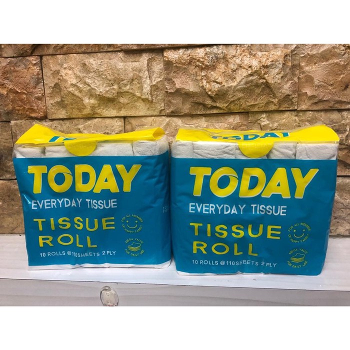 Tissue Tisu TODAY roll 2 Ply 110 sheets isi 10 Roll